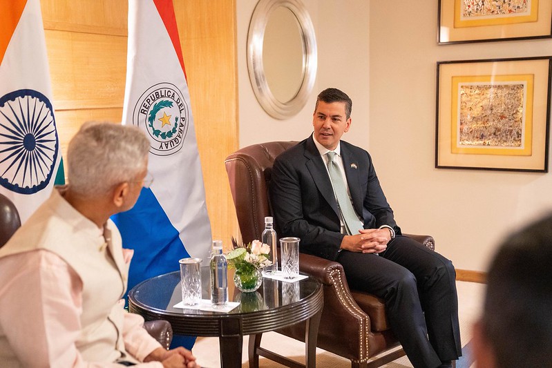 Reunión del presidente Santiago Peña con el canciller de la India, Dr. Subrahmanyam Jaishankar