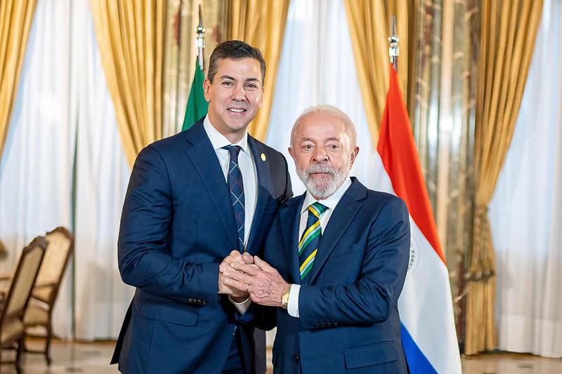 Encuentro del presidente Santiago Peña y el presidente Lula da Silva