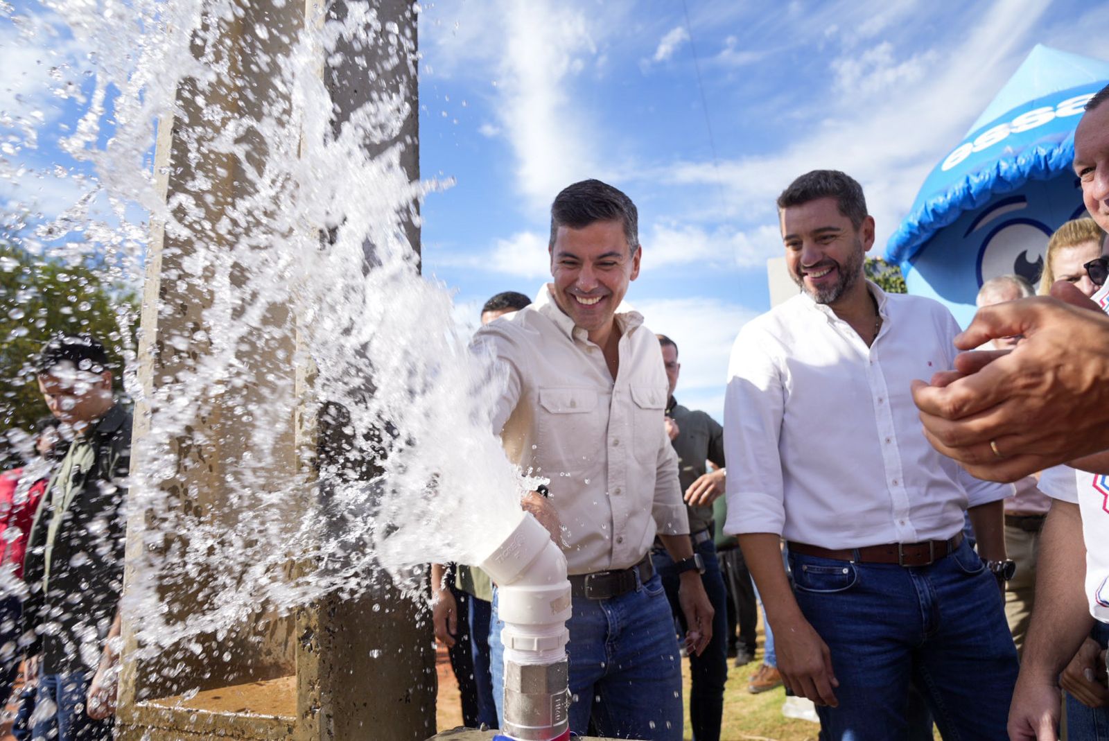 Presidente Peña inauguró ampliación de red de agua potable en Pilar