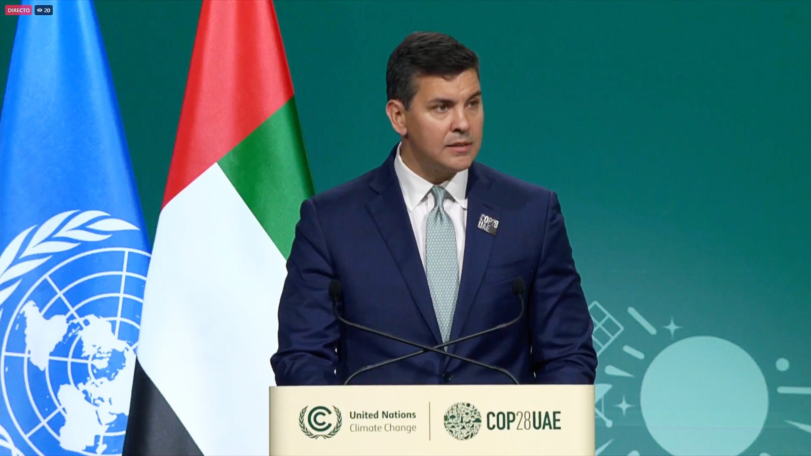 En la COP 28, Peña destaca a Paraguay como productor de energía limpia y renovable
