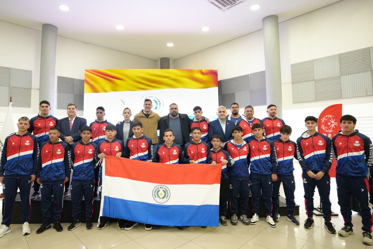 Presidente Peña abanderó a la delegación paraguaya que competirá en el Mundial de Fútbol Unificado de Olimpiadas Especiales París 2026 Presidente Peña abanderó a la delegación paraguaya que competirá en el Mundial de Fútbol Unificado de Olimpiadas Especiales París 2026